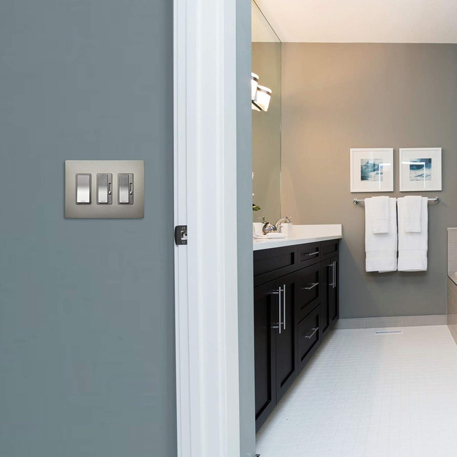 Legrand RHCL453PNICCV4 Pass & Seymour LED Dimmer, 3-Way, Single-Pole, Nickel, 450-Watt - Quantity 1