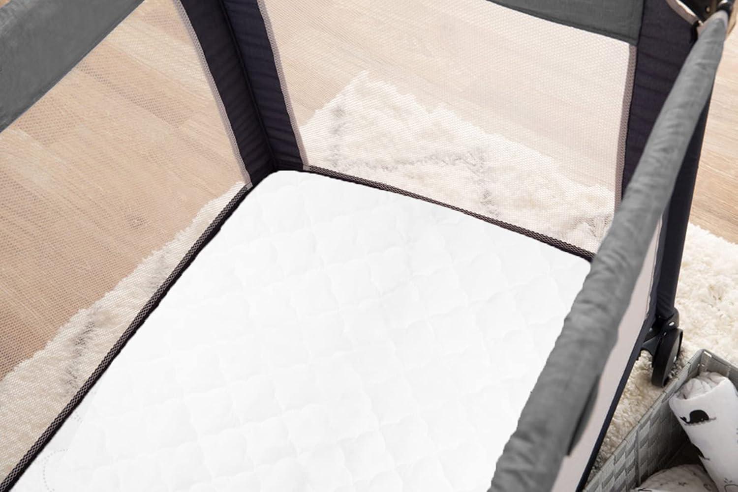 TL Care Playard Size Waterproof Fitted Quilted Mattress Pad Cover