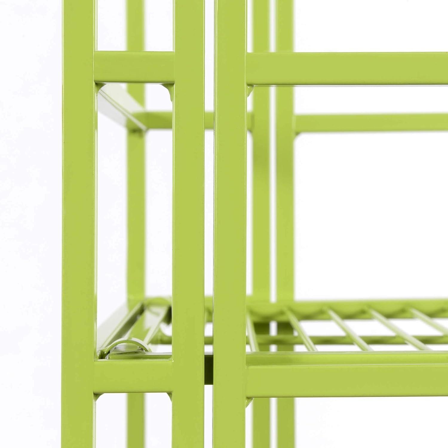 Convenience Concepts Xtra Storage 5 Tier Folding Metal Shelf, Lime