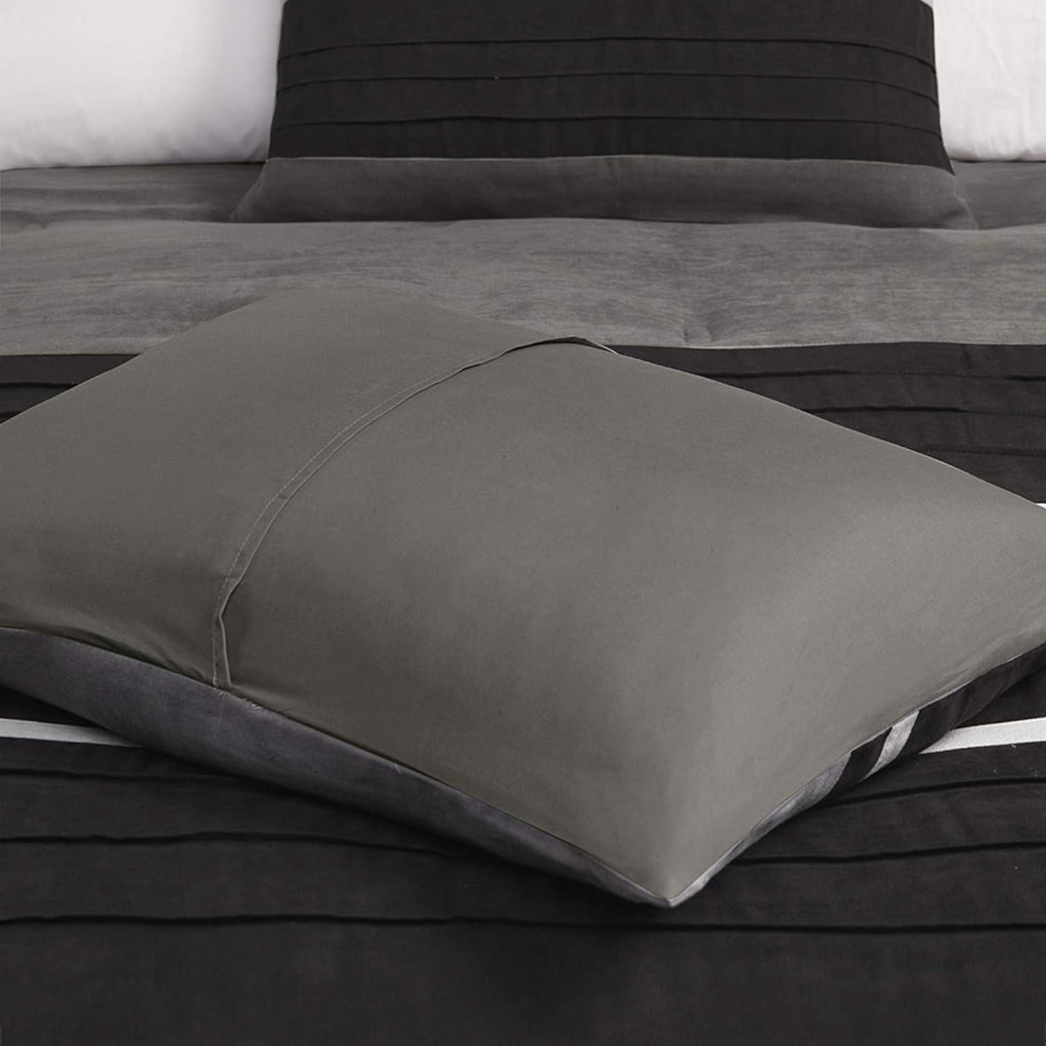 Madison Park Palmer 7 PC Pieced Faux Suede Comforter Set