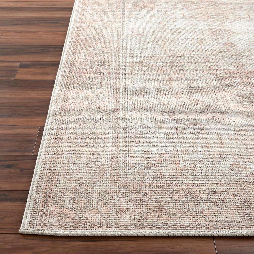 Ivory Hand-Knotted Synthetic Rectangular Area Rug 45" x 26"