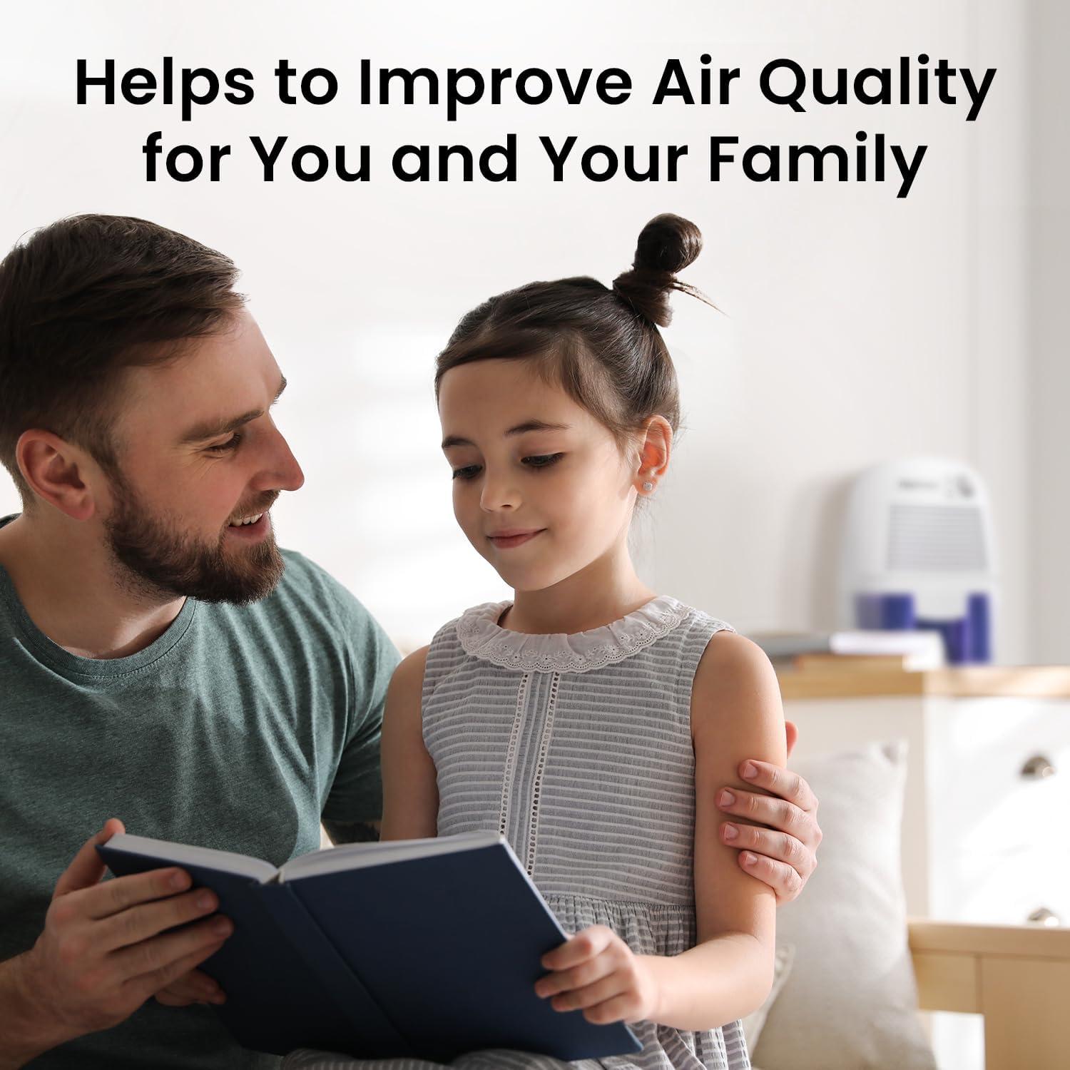 Pro Breeze Electric Mini Dehumidifier for Home (215 sq.ft) 16oz Capacity, Energy Efficient, No Noise, Compact and Portable for High Humidity in Kitchen, Bedroom, Bathroom, Basement, RV, Office, Garage