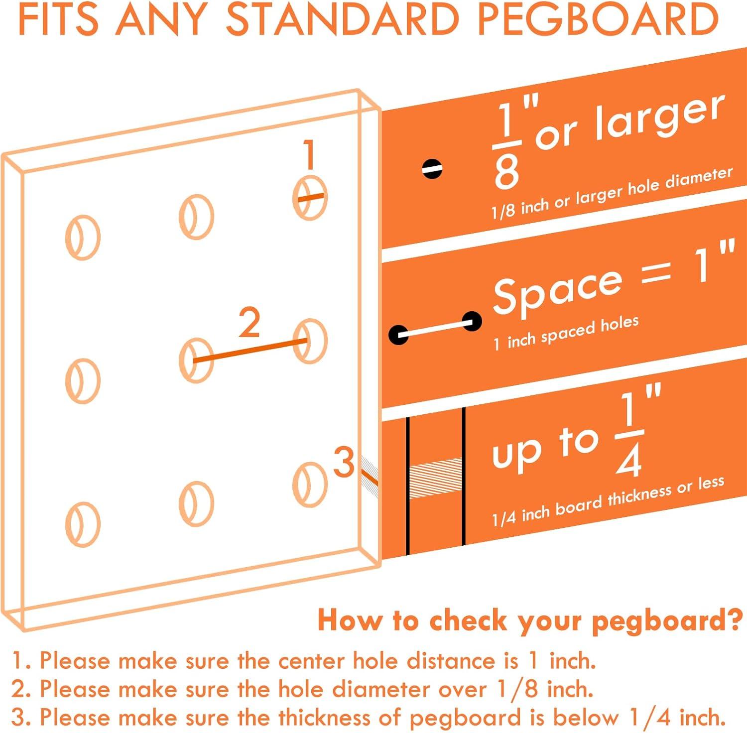 G.Core 12-Pack Pegboard Bins & Cups with Hooks, Plastic Peg Board Accessories for Organizing Tools