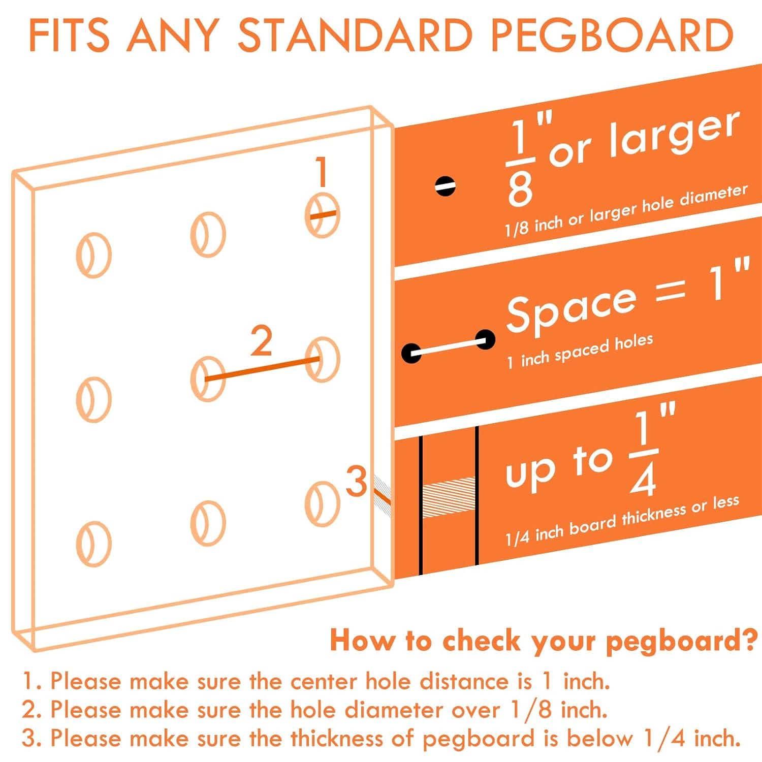 G.Core 12-Pack Pegboard Bins & Cups with Hooks, Plastic Peg Board Accessories for Organizing Tools