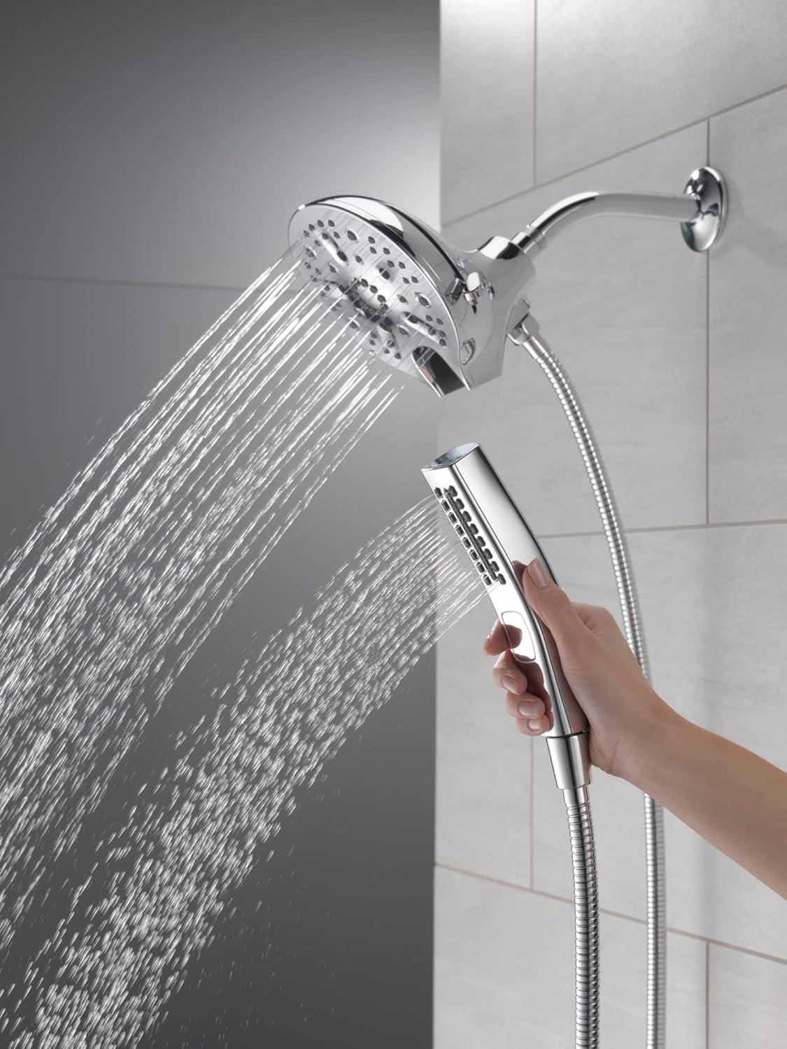 2.5 GPM Rain Dual Shower Head with H2Okinetic Technology