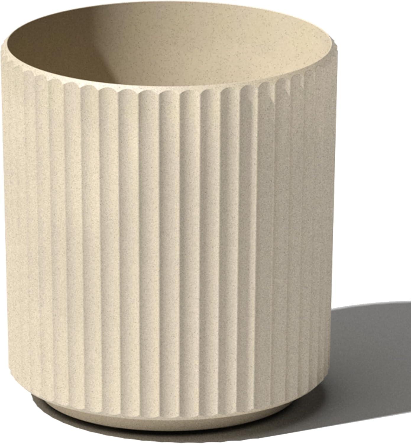 Veradek Mason Series Demi 6" Plastic-Stone Planter 2-Pack Sand