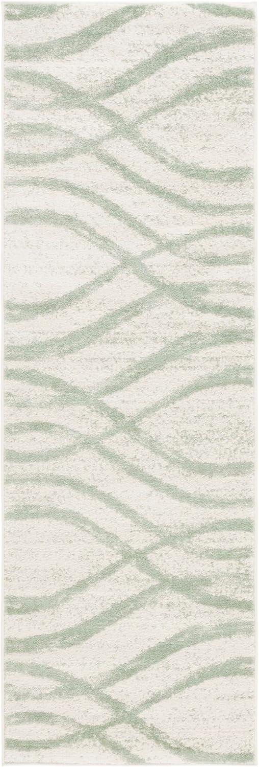 Adirondack ADR125 Machine Made Indoor Area Rug - Sage/Cream - 5'x5' - Safavieh