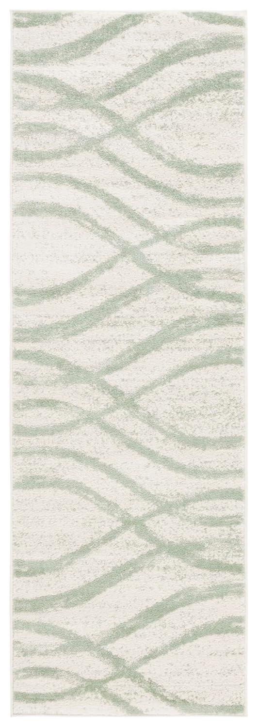 Adirondack ADR125 Machine Made Indoor Area Rug - Sage/Cream - 5'x5' - Safavieh