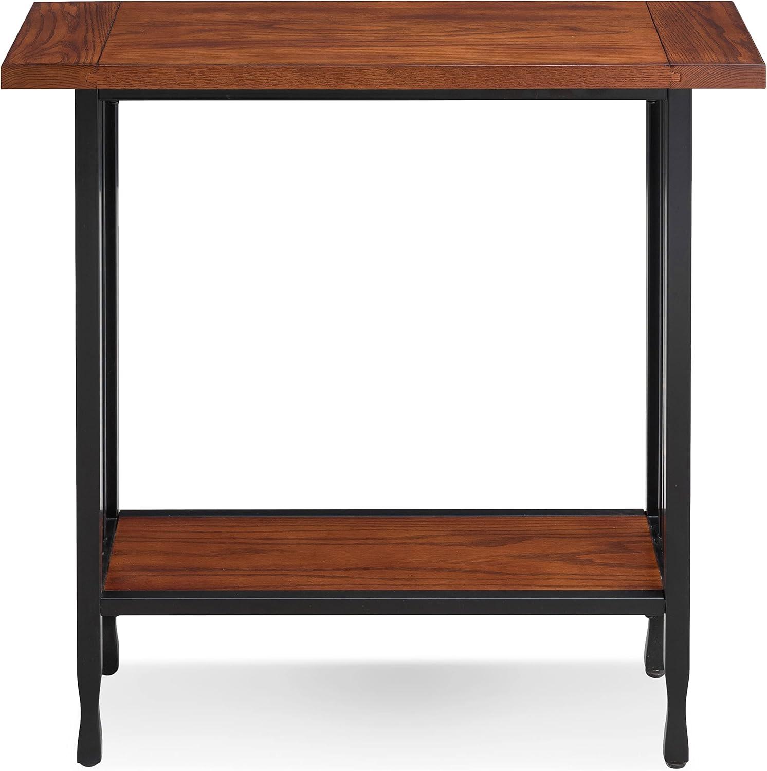 Leick Home Ironcraft Hall Stand - Mission Oak: Entryway Table with Shelf, CARB Certified, Wood Frame