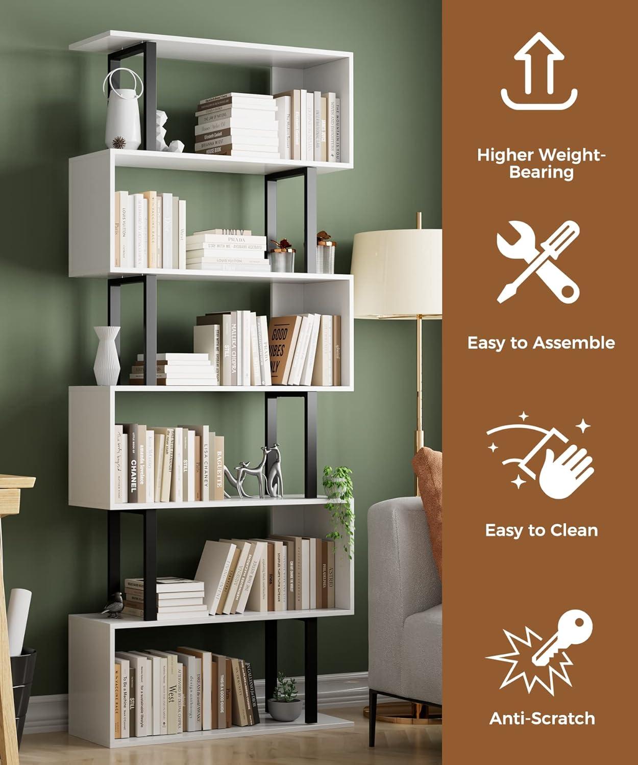 Hokku Designs 6 Tier Geometric Bookcase