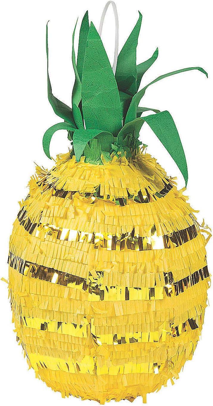 Gold Foil Pineapple Pinata - Party Decor - 1 Piece