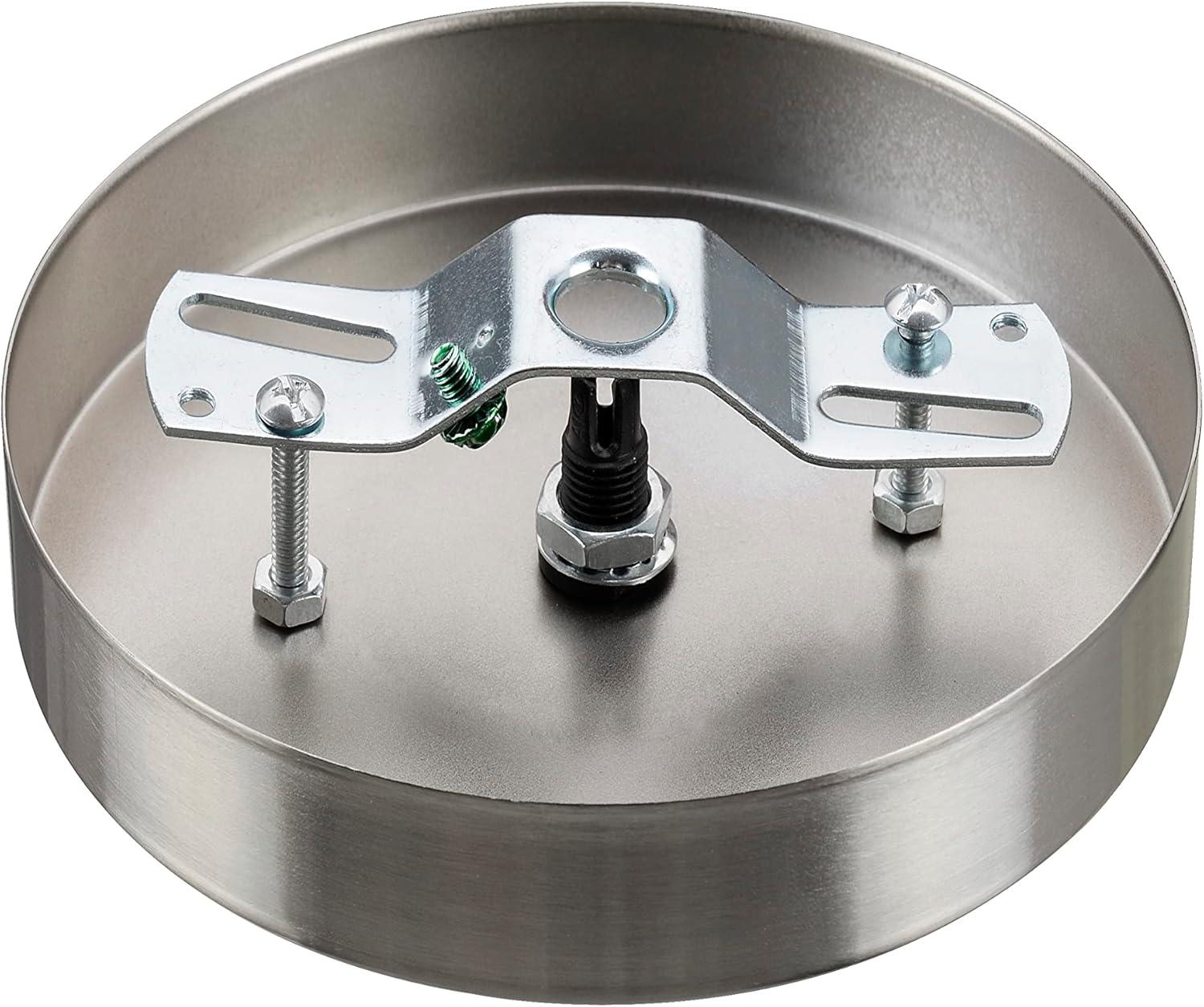 Aspen Creative 21512-22 Canopy Kit, 5-1/8"D, 7/16" Center Hole, Matte White, 2PK