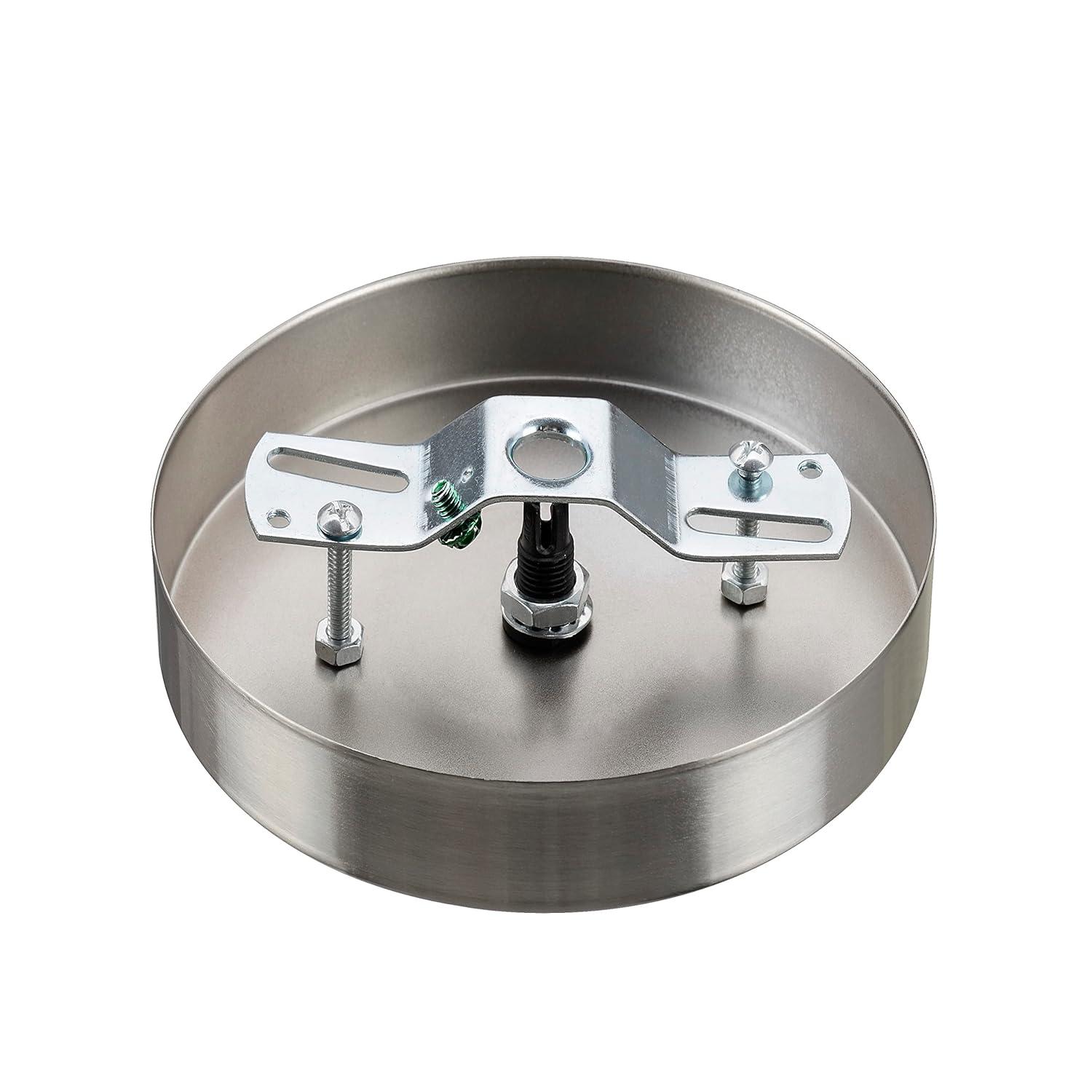 Aspen Creative 21512-22 Canopy Kit, 5-1/8"D, 7/16" Center Hole, Matte White, 2PK