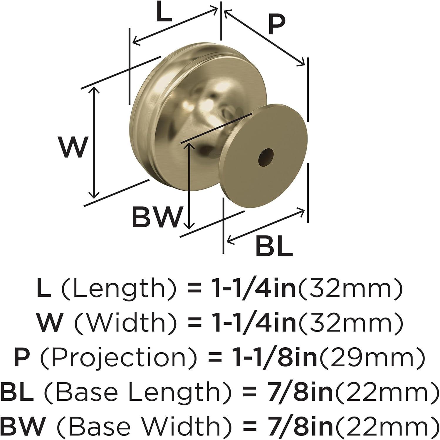 Renown 1 1/4" Diameter Round Knob