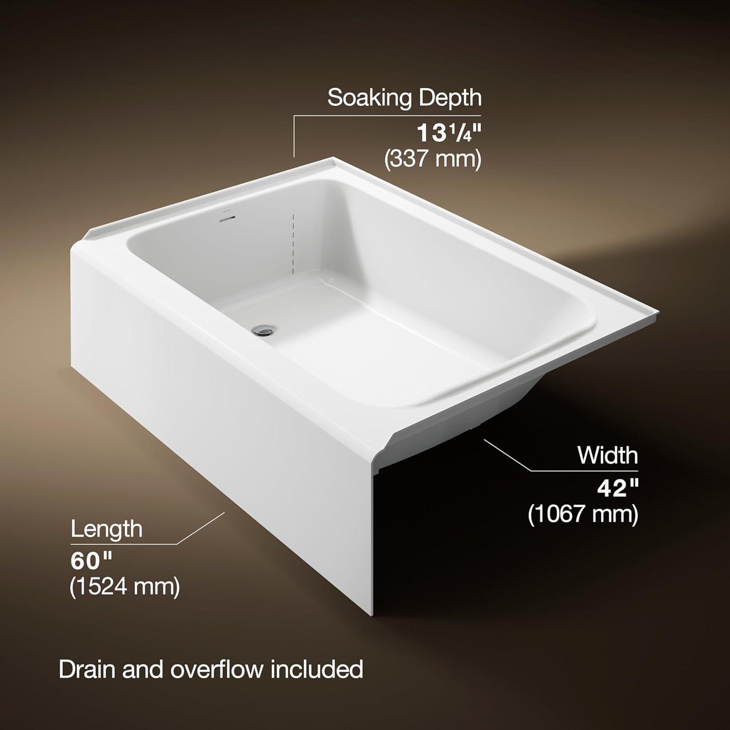 Avec 60 In. X 42 In. Alcove Bath