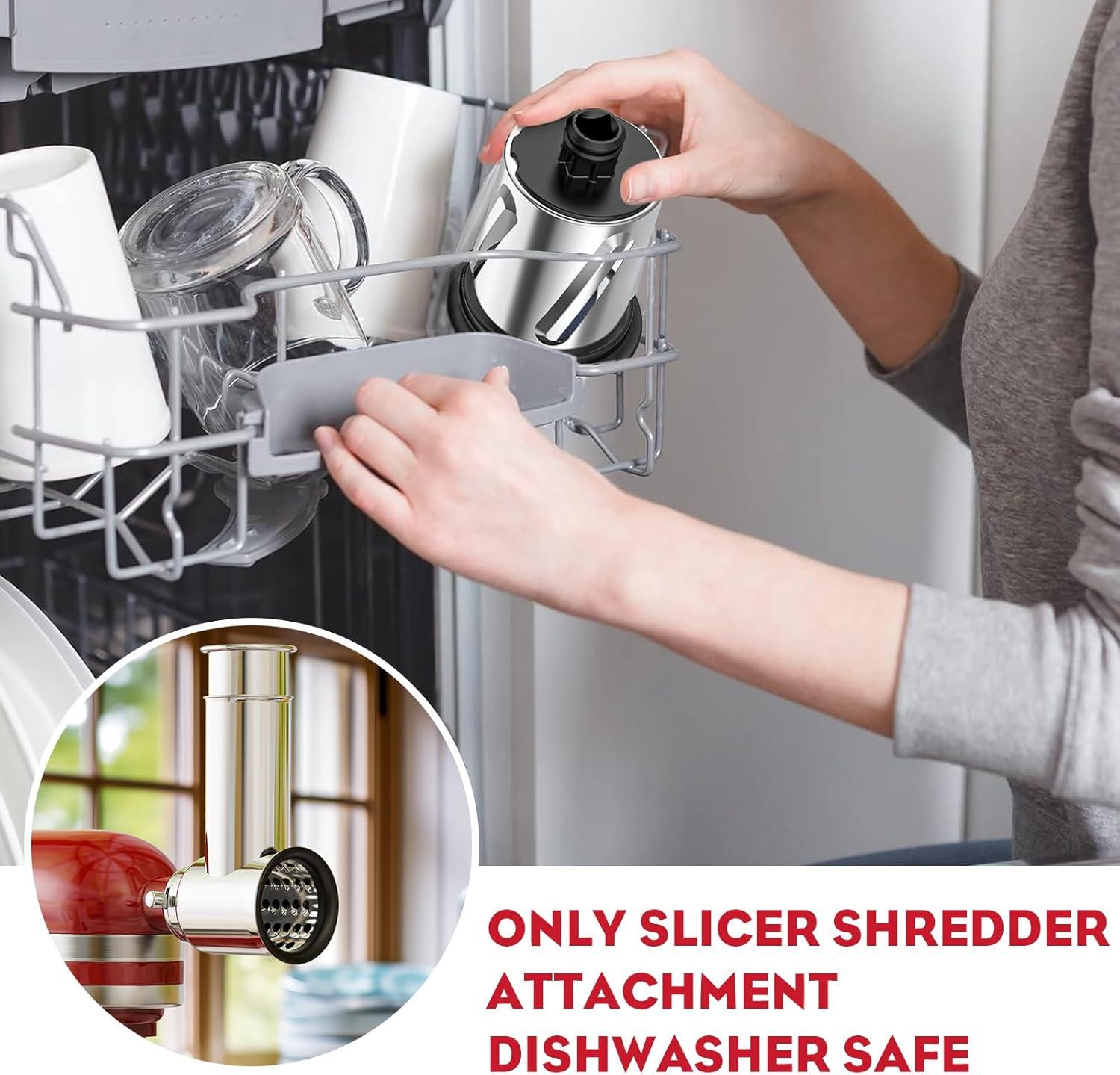 Meat Grinder & Stainless Steel Slicer Shredder Attachment for KitchenAid Stand Mixer, Meat Grinder for Kitchenaid Mixer with Sausage Stuffer Tubes, Cheese Grater Attachment for Kitchenaid Stand Mixer