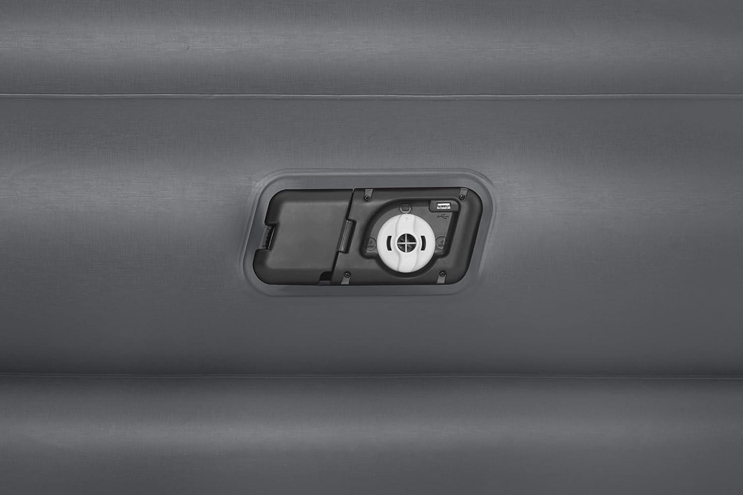 SleepLux Queen Size Raised Inflatable Air Mattress with Built-in Pump