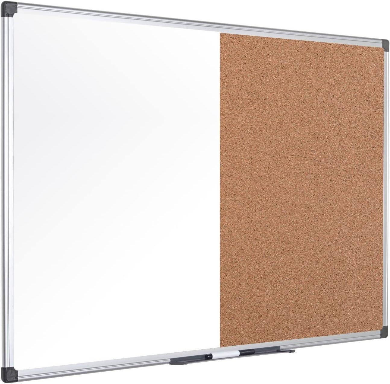 36" x 24" Magnetic Dry Erase Calendar with Corkboard