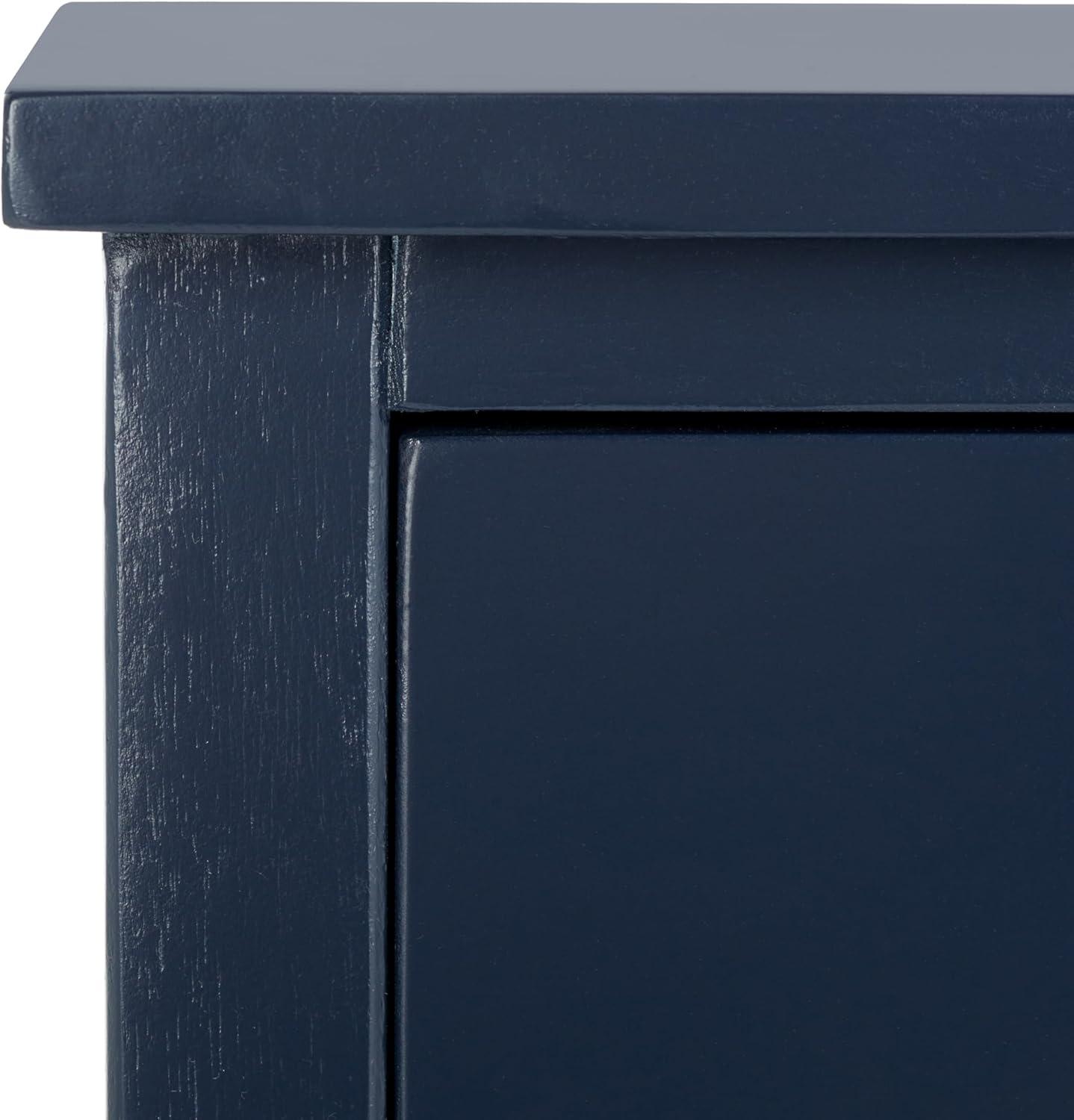 Maxine Accent Table With Storage Drawer - AMH6608G - Navy - Safavieh Couture