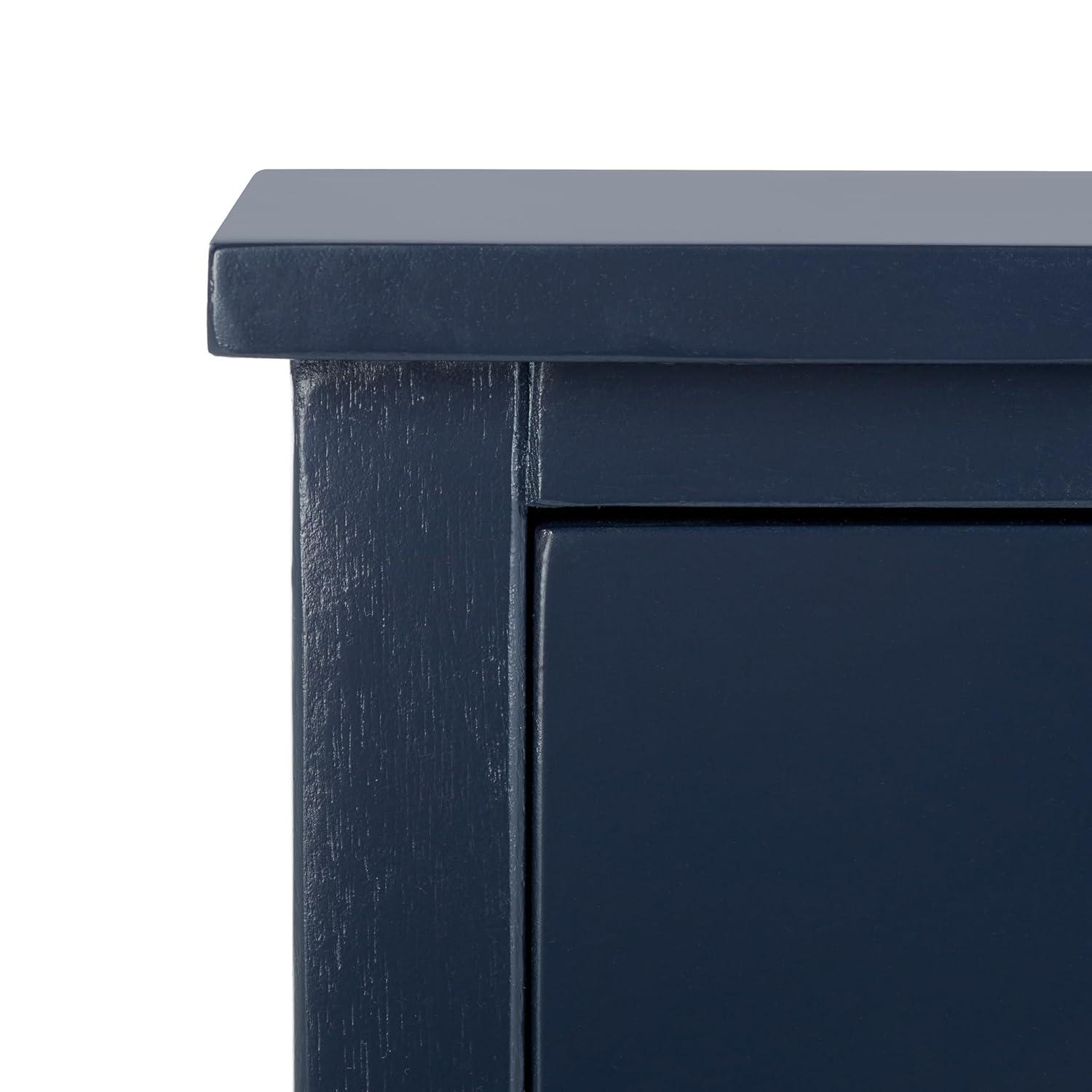 Maxine Accent Table With Storage Drawer - AMH6608G - Navy - Safavieh Couture