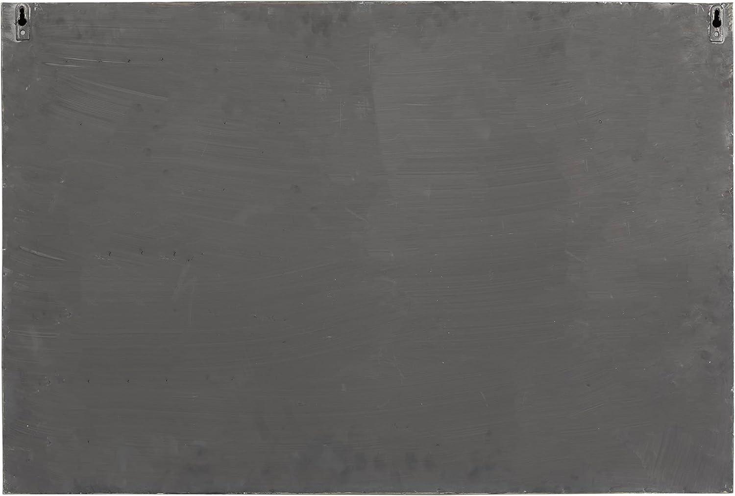 DecMode Gray Metal Chalkboard File Holder Sign Wall Decor with Black Numbers