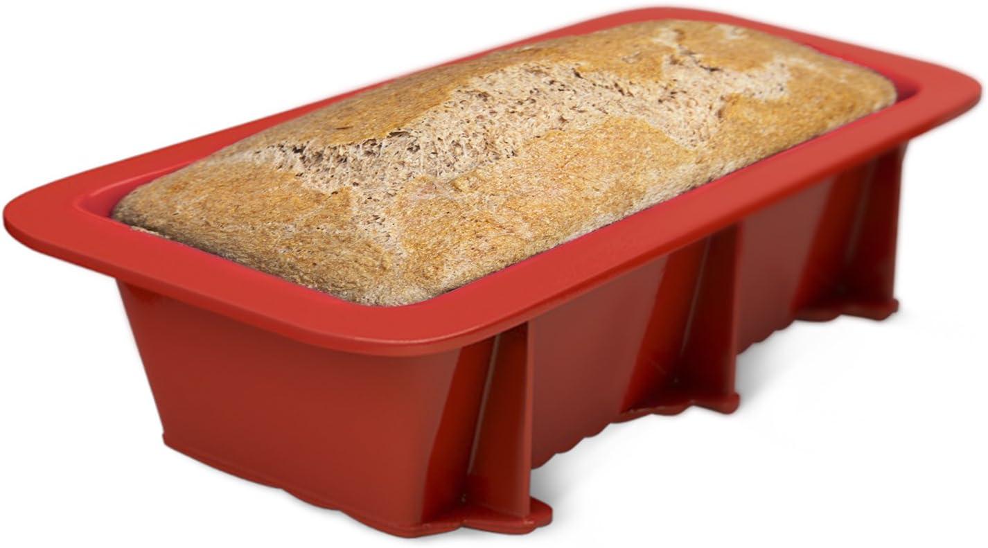 Silicone Large Bread Pan Set - Non-Stick 2PCS Baking Mold for Homemade Cakes, Breads, and Quiche | Premium Kitchen Pan | Dishwasher Safe 9.25L x 3.9W