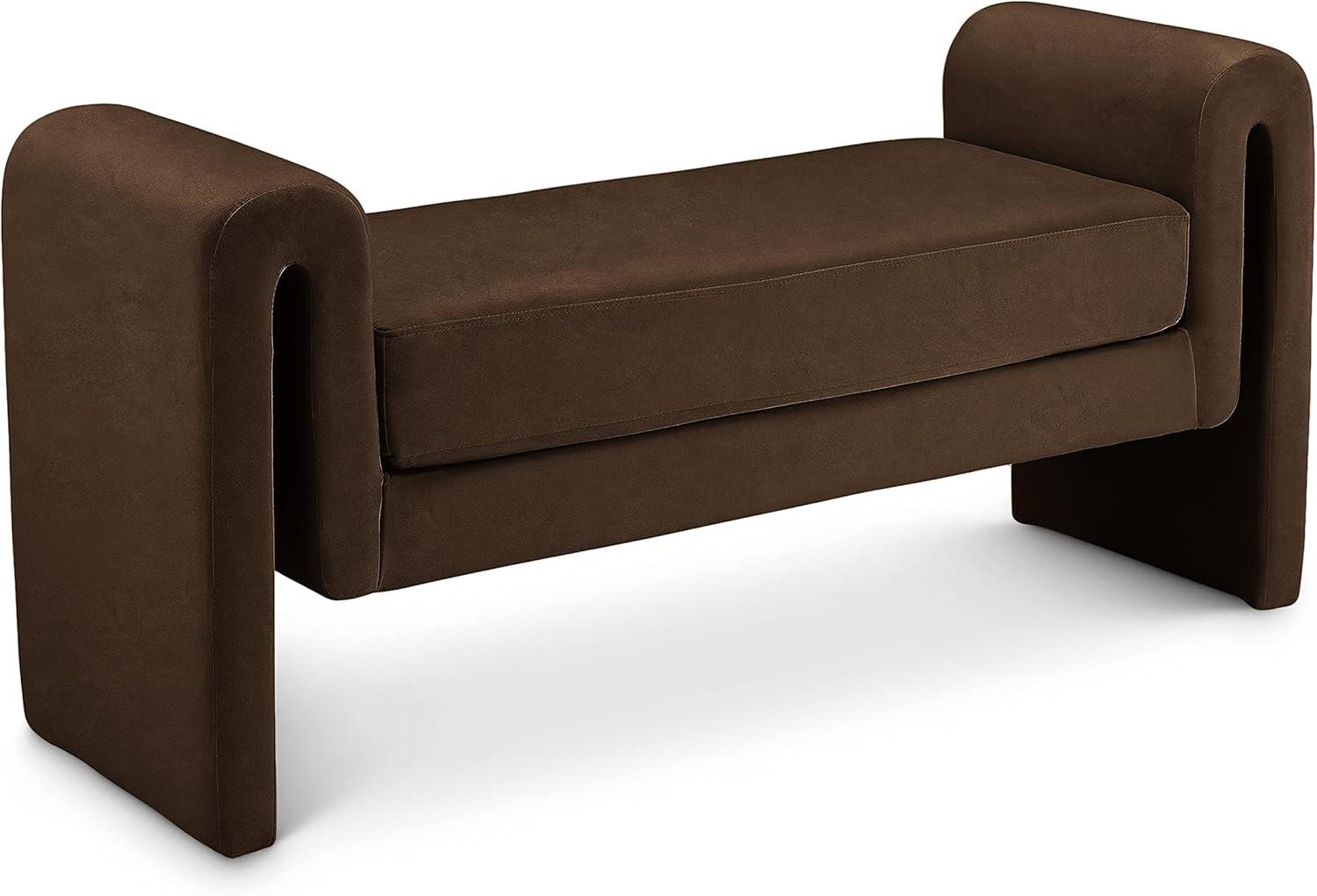 Meridian Furniture Stylus Brown Velvet Bench