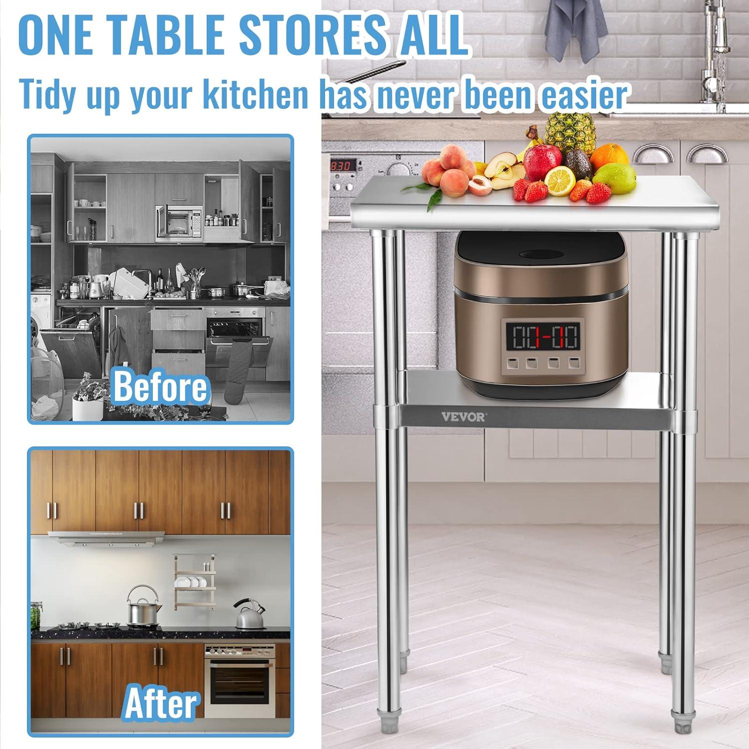 VEVOR Stainless Steel Prep Table