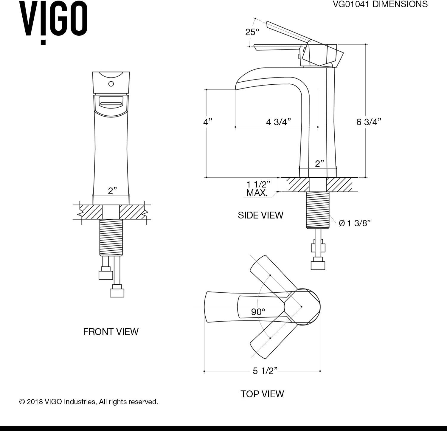 Paloma Single Hole Bathroom Faucet