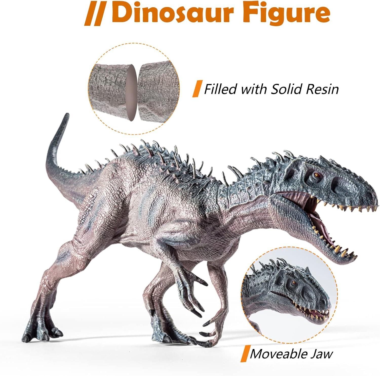 JR PARK Large Dinosaur Toy, 15.7" Figures Realistic Rex with Moveable Jaw, Educational Animal Model for Collector, Fanatics, Birthday Gift