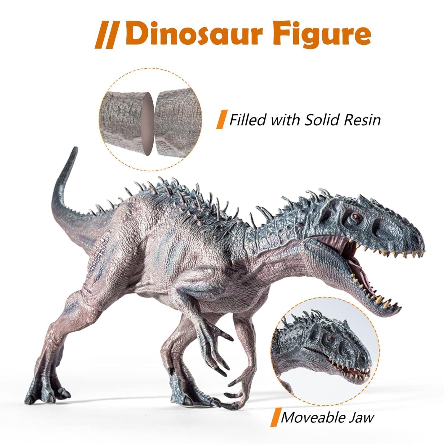 JR PARK Large Dinosaur Toy, 15.7" Figures Realistic Rex with Moveable Jaw, Educational Animal Model for Collector, Fanatics, Birthday Gift
