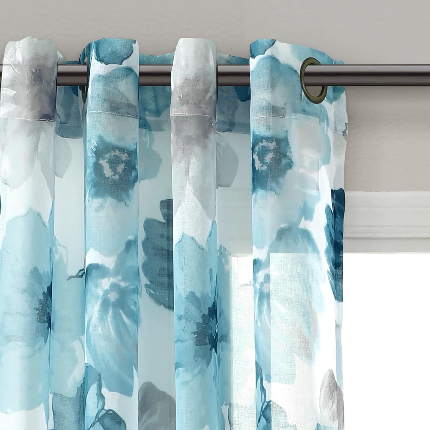 Leah Polyester Sheer Curtain Pair (Set of 2)