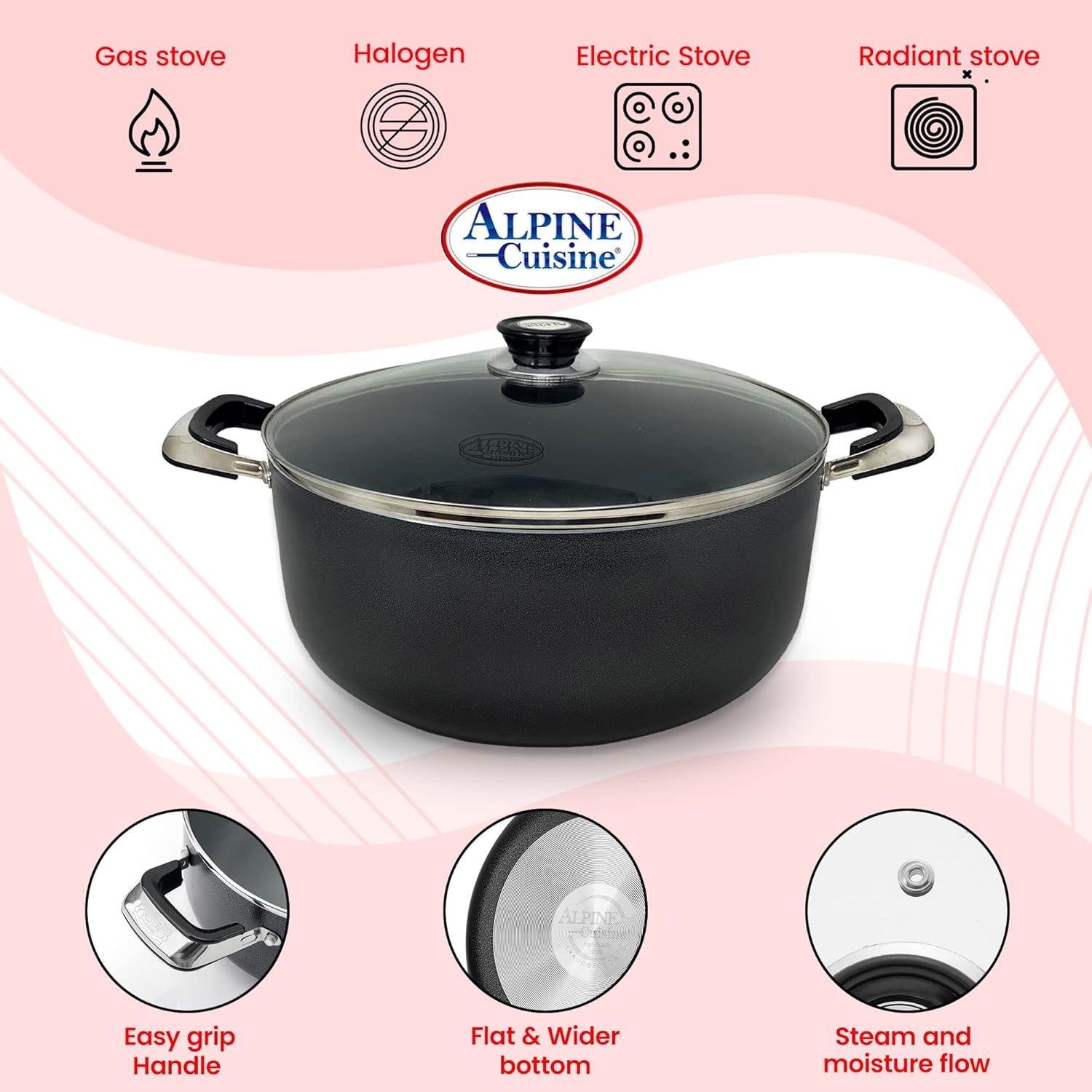 Aramco Alpine Cuisine 18 Quart Gourmet Non Stick Aluminum Dutch Oven