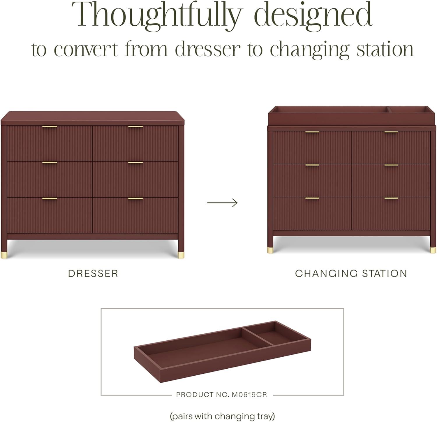 Brimsley Tambour 6 - Drawer Assembled Dresser