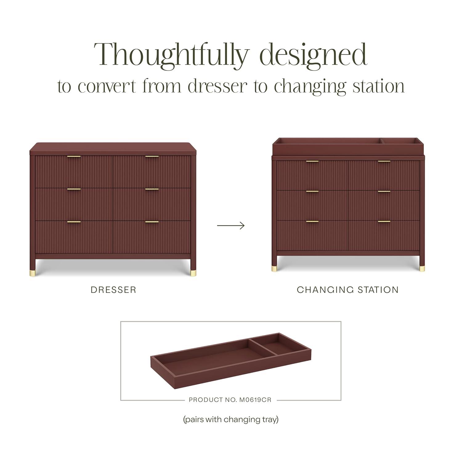 Brimsley Tambour 6 - Drawer Assembled Dresser