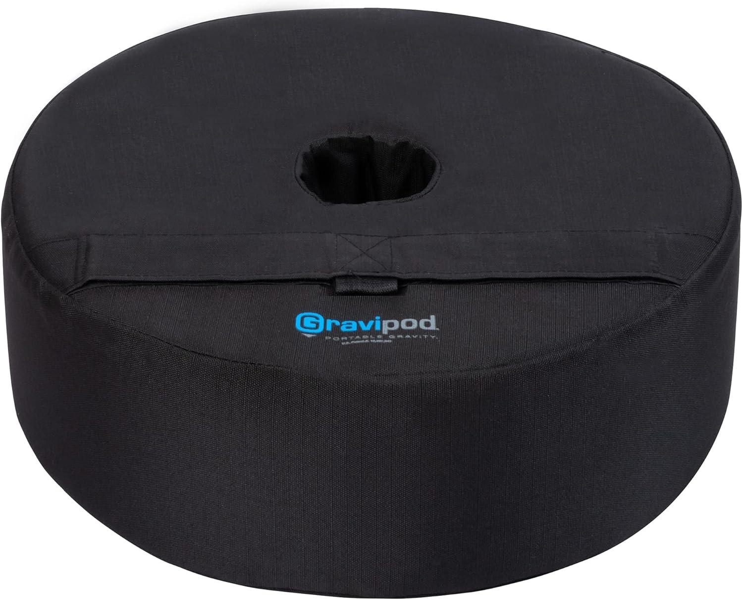 Gravipod Black 18" Round Umbrella Base Weight Bag