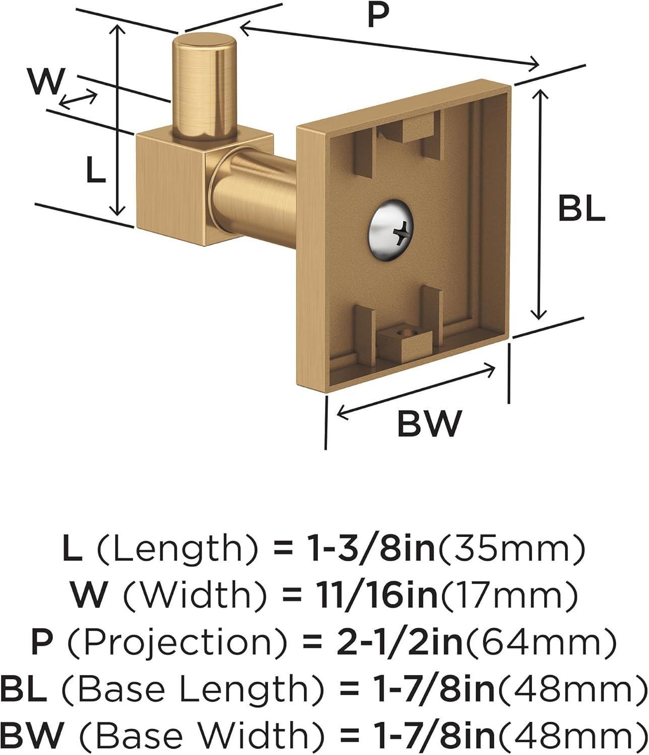 Amerock Appoint Wall Mounted Hook for Towel and Robe