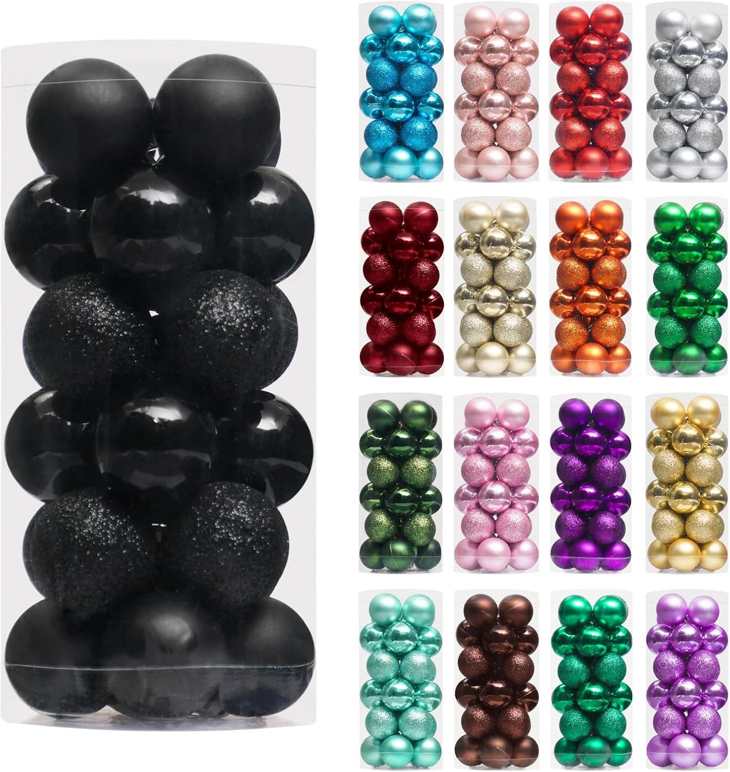 XmasExp 16ct Christmas Balls Ornaments - Shatterproof Large Hanging Ball Decorative Xmas Balls for Halloween Decorations Holiday Wedding Party Xmas Tree Decoration(3.15"/80mm, Light Purple)