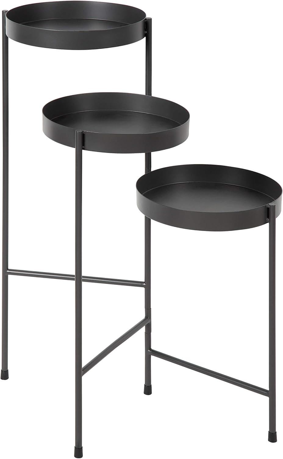 Kate and Laurel - Finn Metal Tri-Level Plant Stand