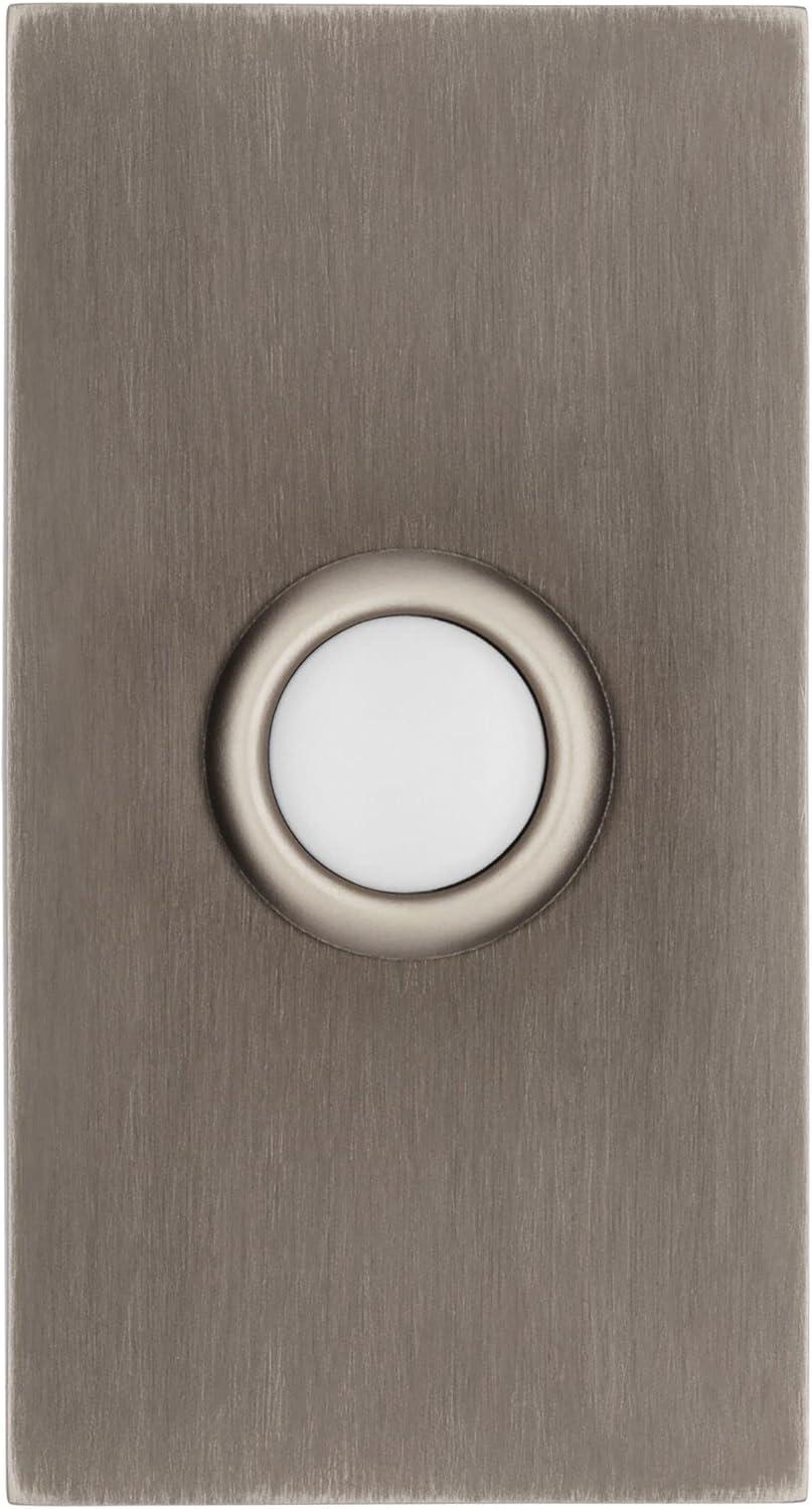 Satin Black Illuminated Rectangular Door Bell Button