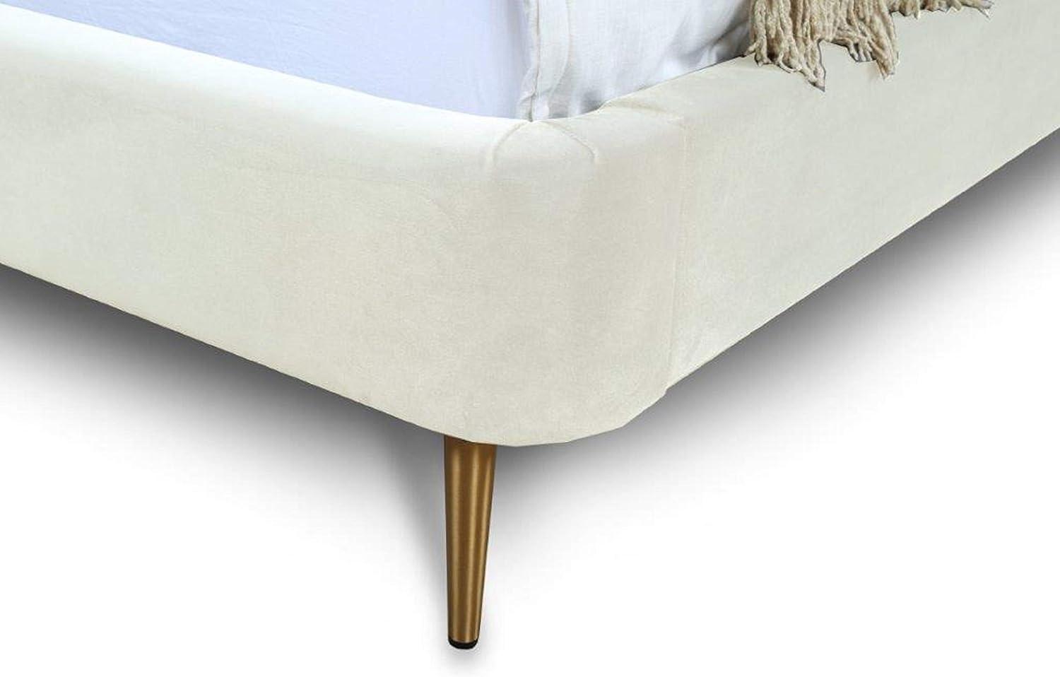 Twin Heather Velvet Upholstered Bed - Manhattan Comfort