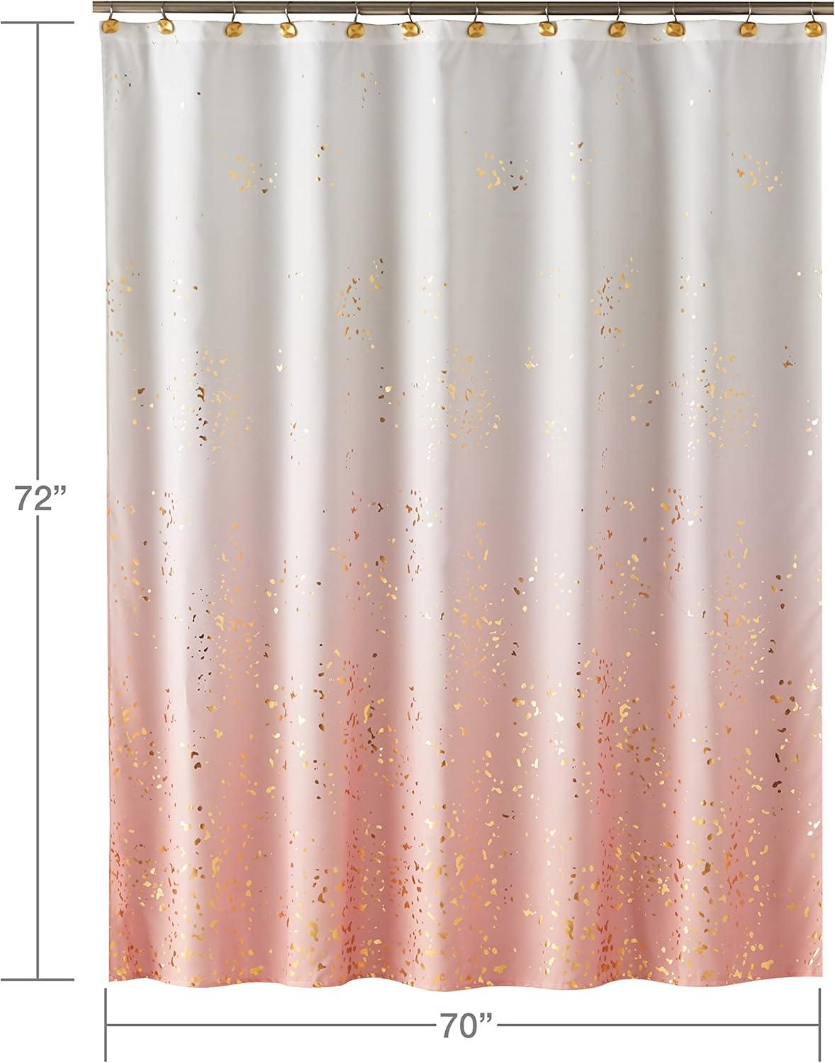 Splatter Shower Curtain Pink - Saturday Knight Ltd.: Polyester Bath Curtain, Machine Washable, Ombre Design