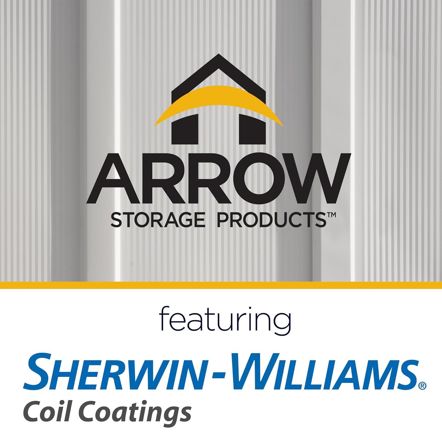 Arrow 6 ft. W x 5 ft. D Galvanized Steel Storage Shed