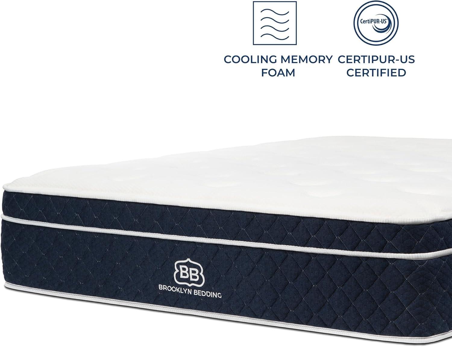 Brooklyn Bedding Brooklyn Standard 14" Plush Hybrid Mattress with Cooling Cover