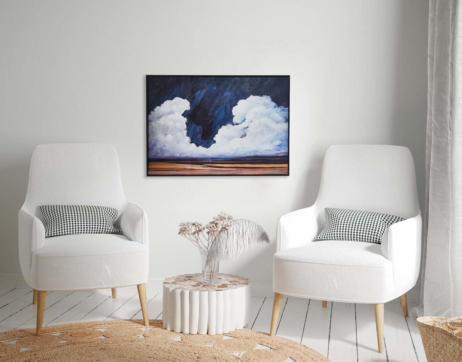 Storied Home Shoreline Landscape in Metal Frame