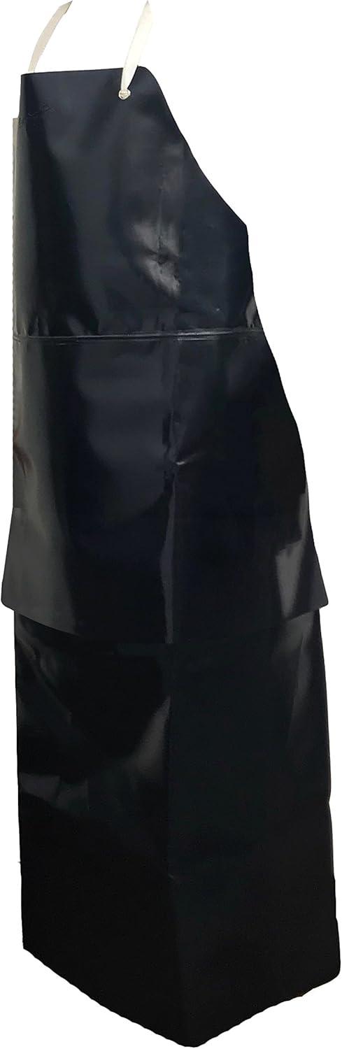 Kleen Chef, Premium PVC Leather Apron, Double Layer Apron, Black (Pack-1)