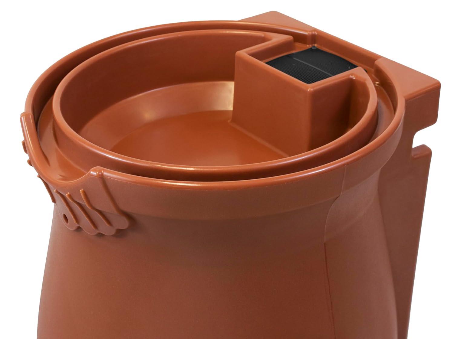 Good Ideas Good Ideas 50 Gallons Plastic Drainable Dual Overflow Planter Rain Barrel