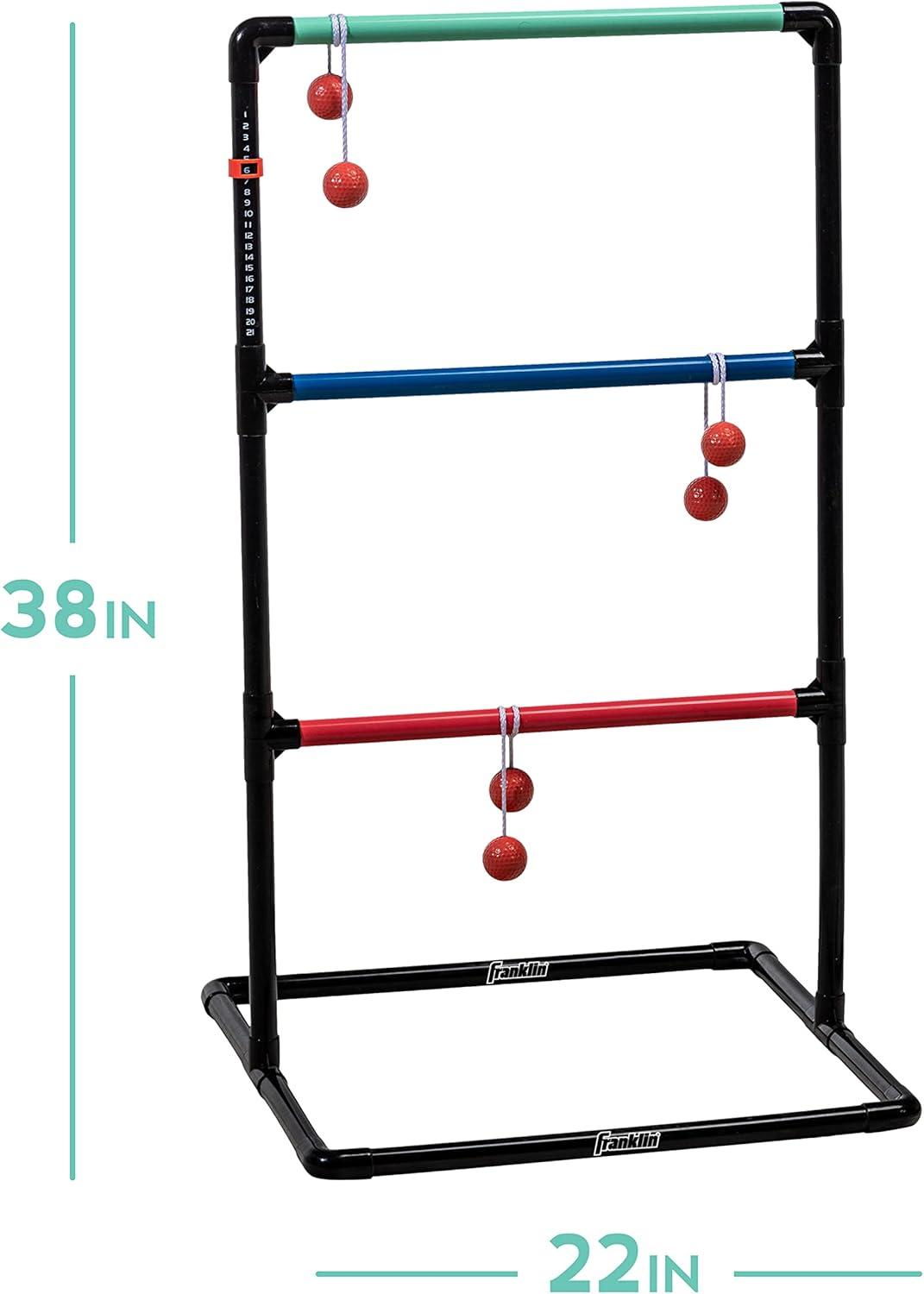 Franklin Sports Ladder Ball Lawn Game Set - Outdoor Lawn Game - Includes 2 Targets + 6 Toss Bolas