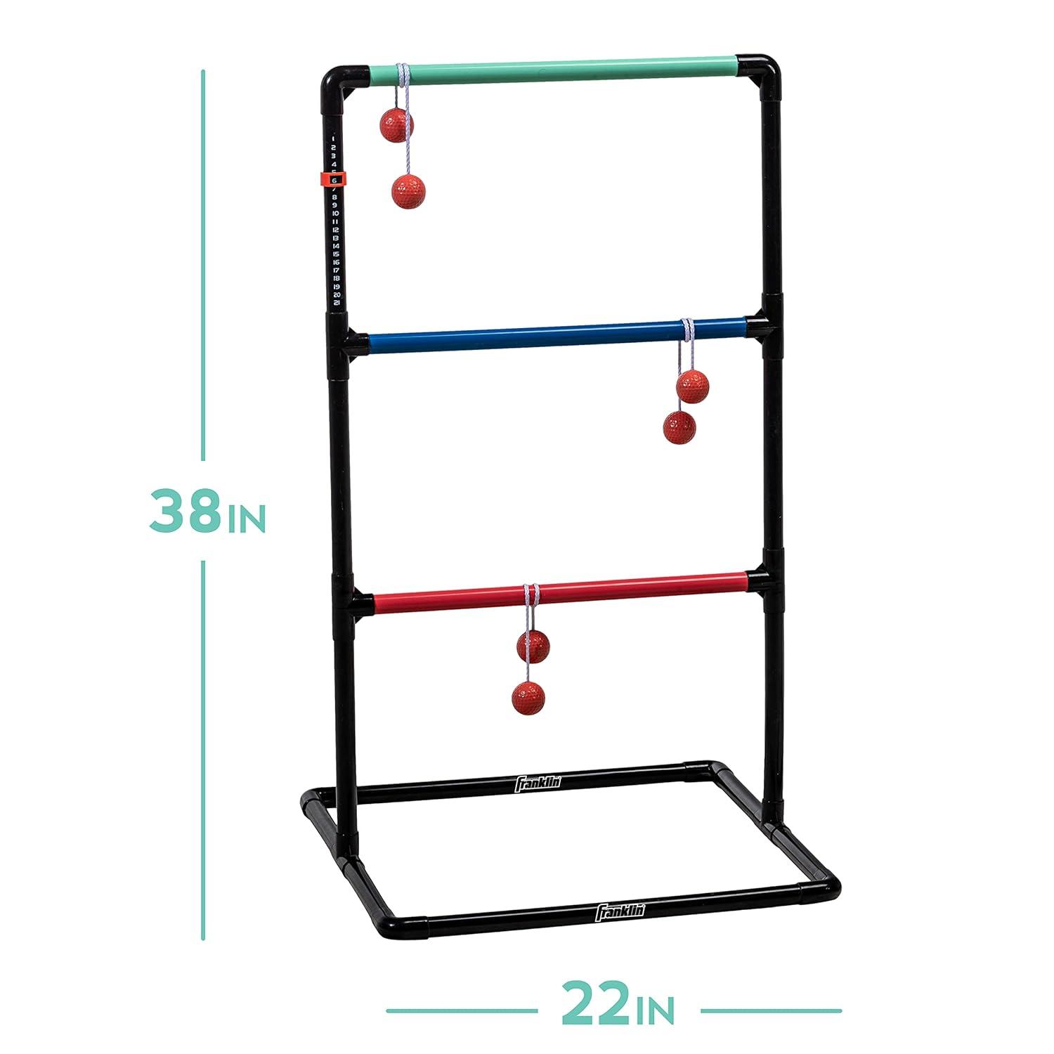 Franklin Sports Ladder Ball Lawn Game Set - Outdoor Lawn Game - Includes 2 Targets + 6 Toss Bolas