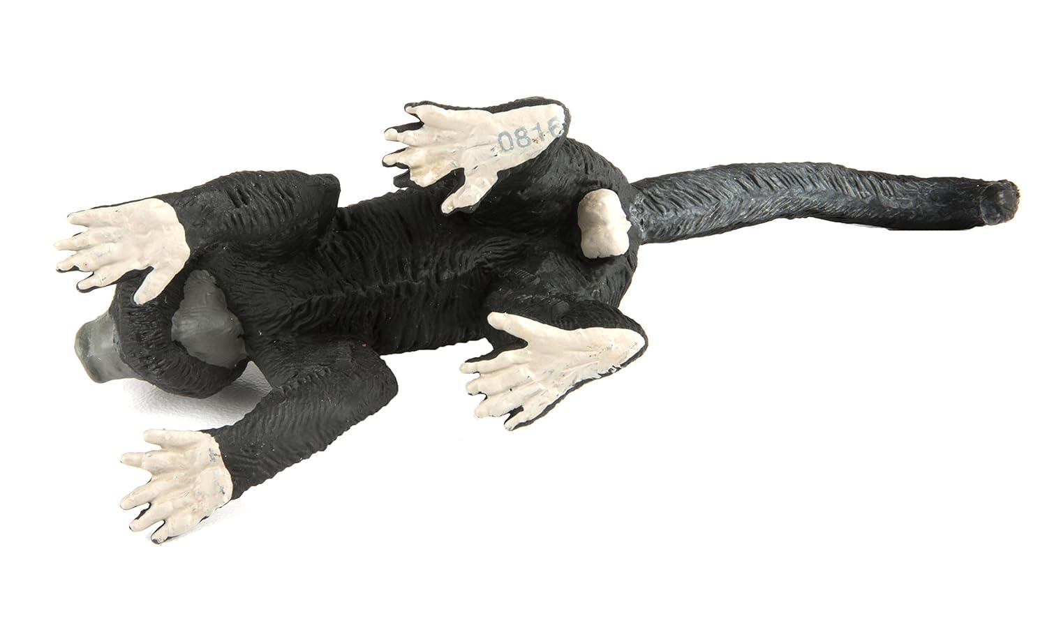 Hand-Painted Black and Gray PVC Howler Monkey Figurine